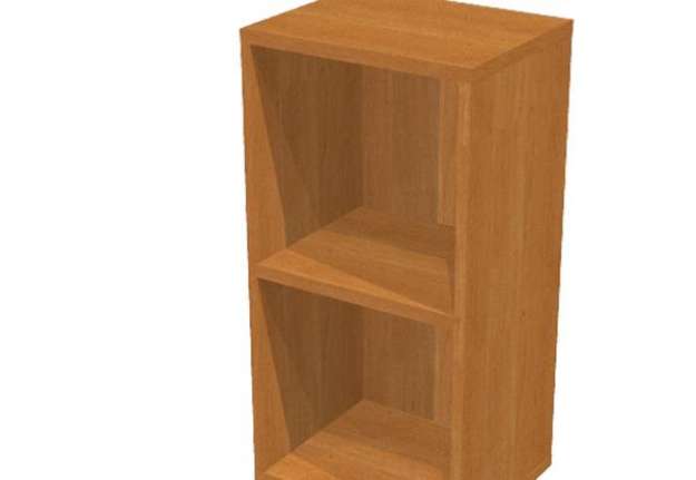 Immagine di Libreria modulare bassa - a giorno - 40x32x81,5 cm - noce chiaro