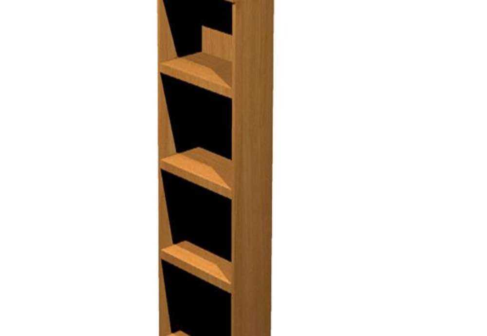 Immagine di Libreria modulare alta - a giorno - 40 x 32 x 196 cm - noce chiaro