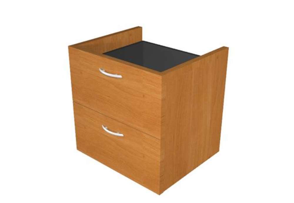 Immagine di Coppia cassetti per libreria modulare - L40 cm - 36x29x35,5 cm - noce chiaro