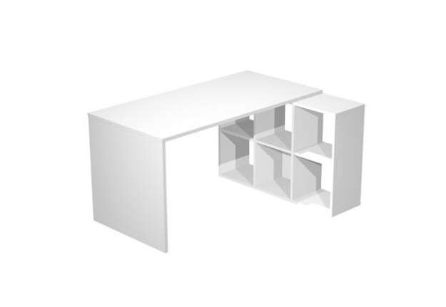 Immagine di Postazione Home-Office - 6 caselle - 140 x 104 x 72,4 cm - bianco