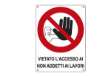 Immagine di Cartello segnalatore - 27x37 cm - VIETATO L'ACCESSO AI NON ADDETTI AI LAVORI - alluminio - Cartelli