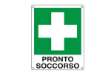 Immagine di Cartello segnalatore - 12x14,5 cm - PRONTO SOCCORSO - alluminio - Cartelli Segnalatori