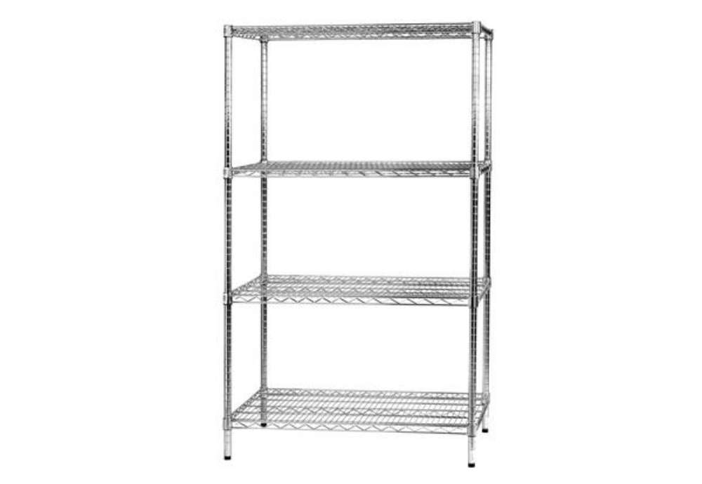 Immagine di Kit scaffale Archimede - 4 ripiani - 60 x 90 x 160 cm - acciaio cromato - Serena Group