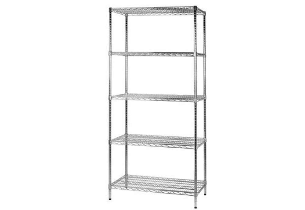 Immagine di Kit scaffale Archimede - 5 ripiani - 60 x 90 x 200 cm - acciaio cromato - Serena Group