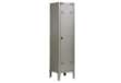 Immagine di Armadio metallo - spogliatoio - 1 posto - con divisorio - 43x47x180 cm - grigio - Tecnical 2