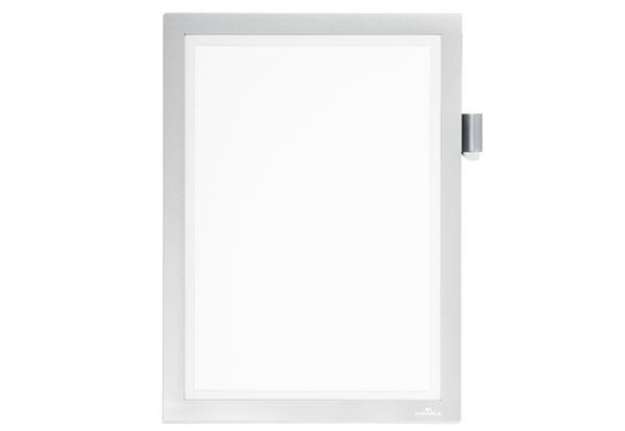 Immagine di Cornice adesiva Duraframe Note - pannello magnetico - A4 (21 x 29,7 cm) - argento - Durable
