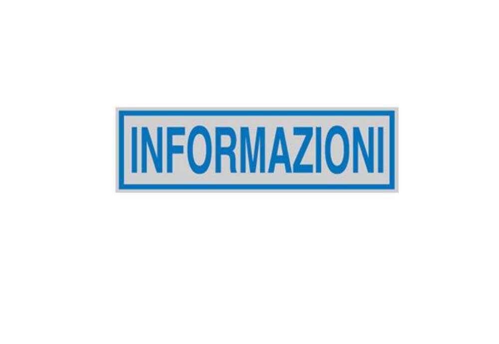 Immagine di Targhetta adesiva - INFORMAZIONI - 16,5 x 5 cm - Cartelli Segnalatori