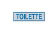 Immagine di Targhetta adesiva - TOILETTE - 16,5 x 5 cm - Cartelli Segnalatori