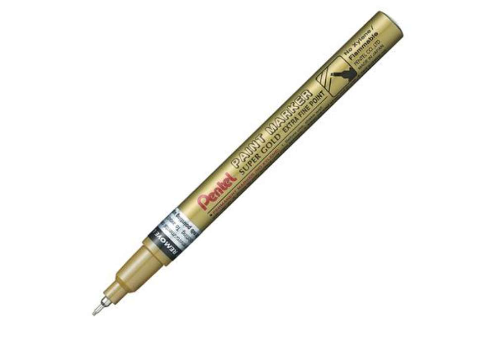 Immagine di Marcatore Paint Marker Linea Amiko - punta extra fine 0,60mm - oro - Pentel