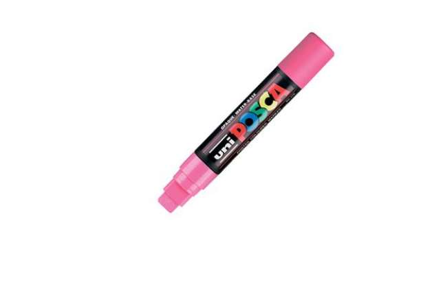 Immagine di Marcatore a base d'acqua Uni Posca PC17K - punta extra large a scalpello 15,0mm  - rosa - Uni Mitsub