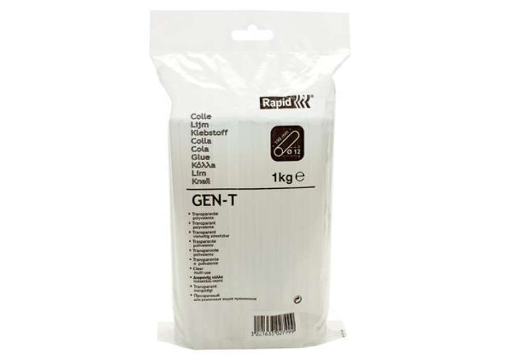 Immagine di Colla termofusibile - diametro 12 mm - lunghezza 19 cm - 1 kg - trasparente - Rapid