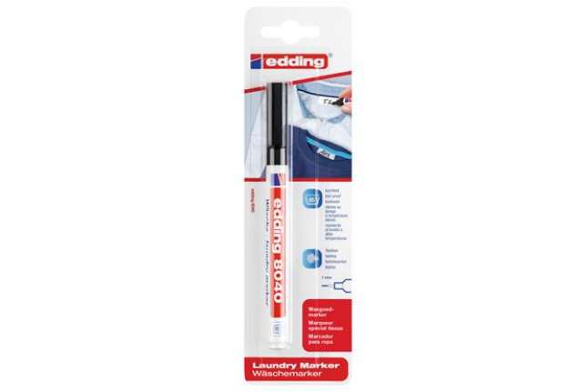 Immagine di Marcatore permanente per tessuti 8040 - punta 1,0mm - nero - Edding