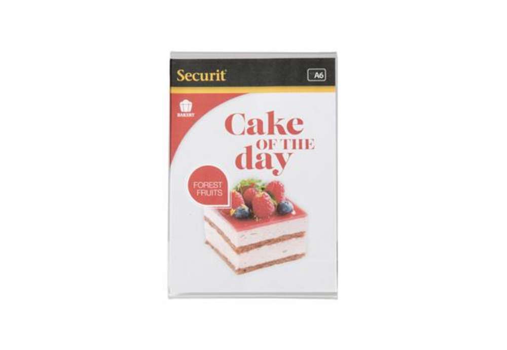 Immagine di Display Portamenù a L - 10,5 x 15 cm (A6) - Securit