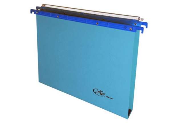 Immagine di Cartella sospesa Joker - cassetto - interasse 39 cm - fondo U - 37 x 25 cm - blu - Bertesi
