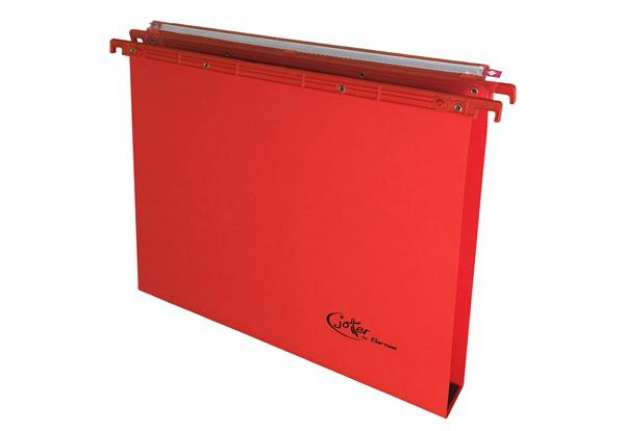 Immagine di Cartella sospesa Joker - cassetto - interasse 39 cm - fondo U - 37 x 25 cm - rosso - Bertesi