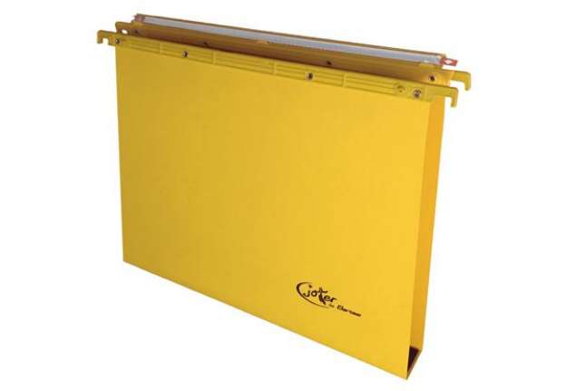 Immagine di Cartella sospesa Joker - cassetto - interasse 39 cm - fondo U - 37 x 25 cm - giallo - Bertesi
