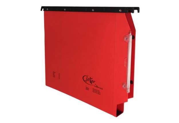 Immagine di Cartella sospesa Joker - armadio - interasse 33 cm - fondo U - 33 x 28 cm - rosso - Bertesi