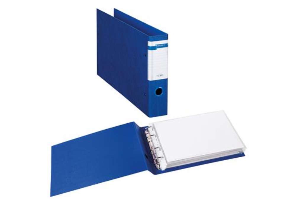 Immagine di Raccoglitore Stelvio F - 4 anelli a D 40 mm - dorso 6 cm - 30x22 cm (album) - blu - Sei Rota