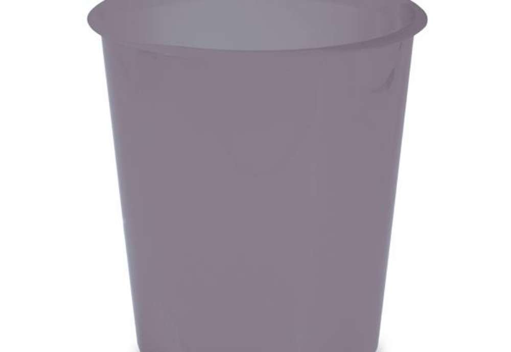 Immagine di Cestino gettacarte E020 Modula - altezza 32,5 cm - diametro 31 cm - 16,5 L - fumé trasparente - Fell