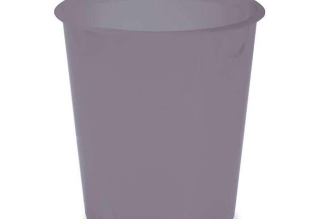 Immagine di Cestino gettacarte E020 Modula - altezza 32,5 cm - diametro 31 cm - 16,5 L - fumé trasparente - Fell