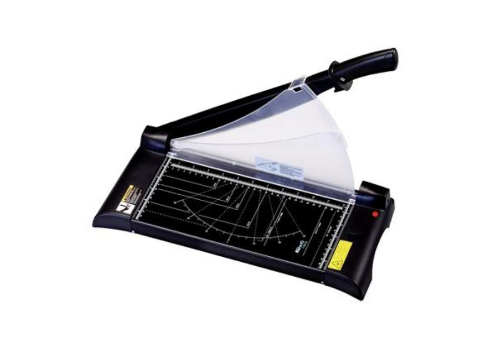 Immagine di Taglierina a leva 3038 - con blocca lama - 55,8 x 21,3 x 21,2 cm - 315 mm (A4) - 10 fogli - nero - T