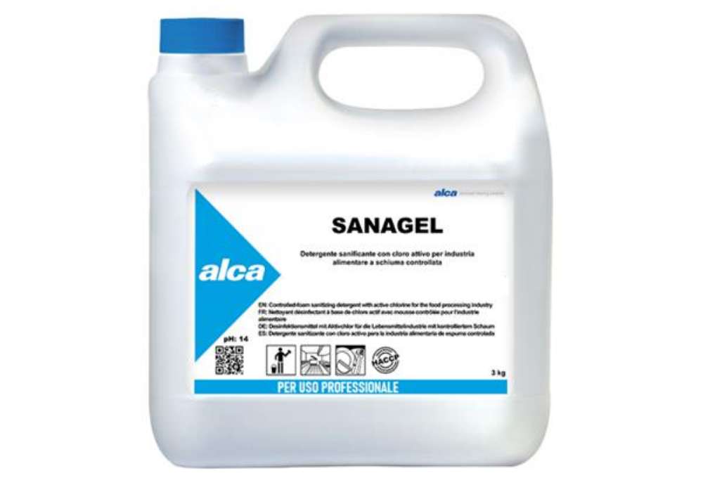 Immagine di Detergente igienizzante Sanagel - Alca - tanica da 3 kg
