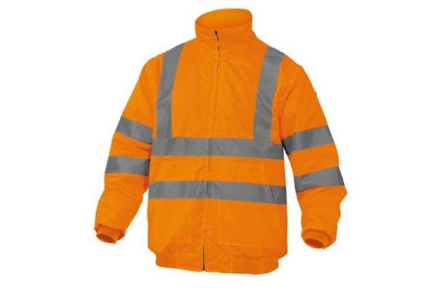 Immagine di Giubbotto alta visibilità Reno HV - poliestere/poliuretano - taglia M - arancio fluo - Deltaplus