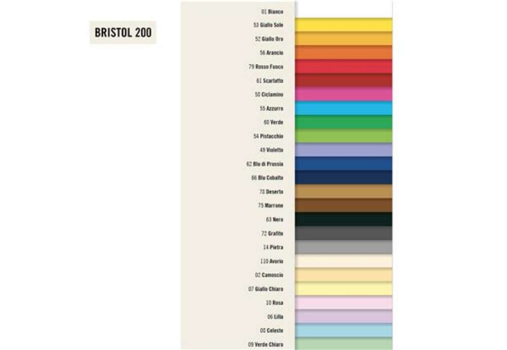 Immagine di Cartoncino Bristol Color - 50 x 70 cm - 200 gr - celeste 08 - Favini - conf. 25 pezzi