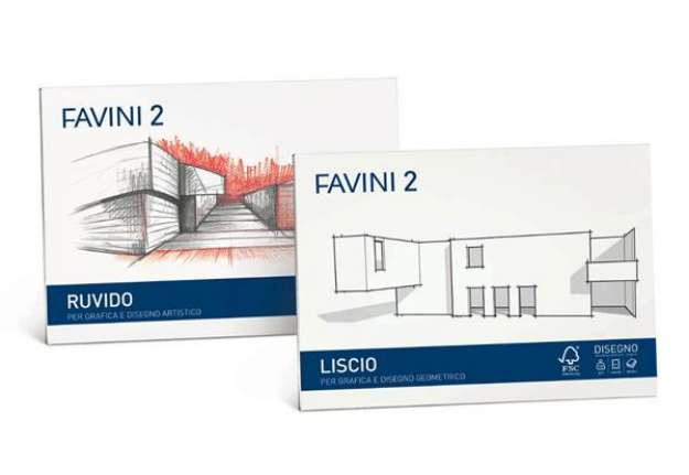 Immagine di Album Favini 2 - 24x33cm - 110gr - 20 fogli - liscio squadrato - Favini