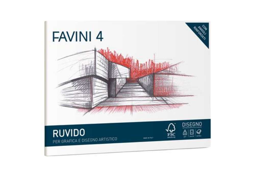 Immagine di Album Favini 4 - 24 x 33 cm - 220 gr - 20 fogli - ruvido - Favini