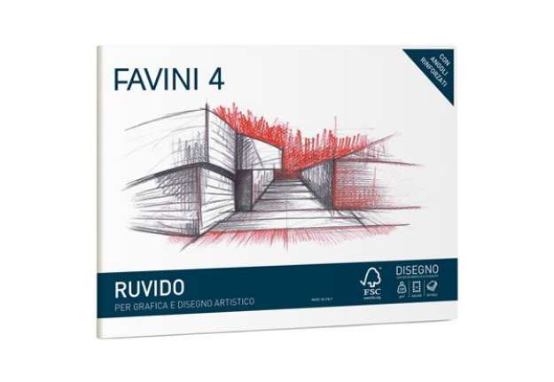 Immagine di Album Favini 4 - 24x33cm - 220gr - 20 fogli - ruvido - Favini