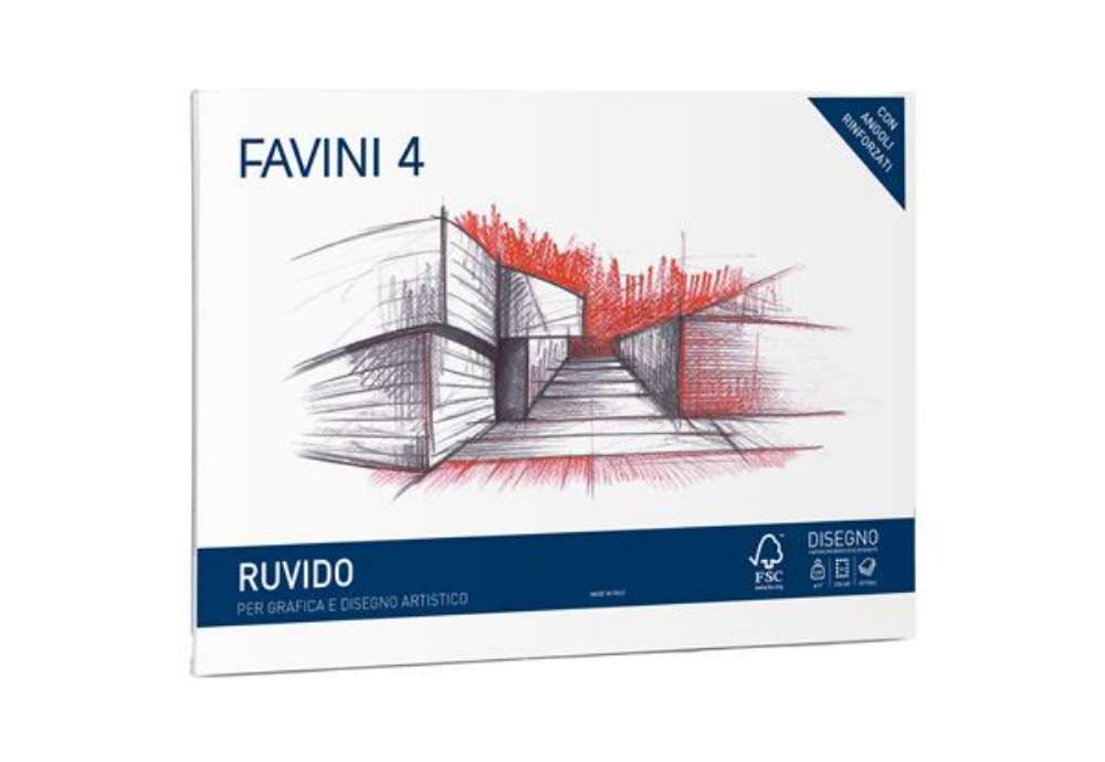 Immagine di Album Favini 4 - 33 x 48 cm - 220 gr - 20 fogli - ruvido - Favini