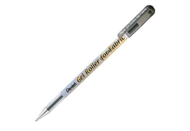 Immagine di Gel Roller per tessuto - punta 1,00mm - nero - inchiostro permanente  - Pentel