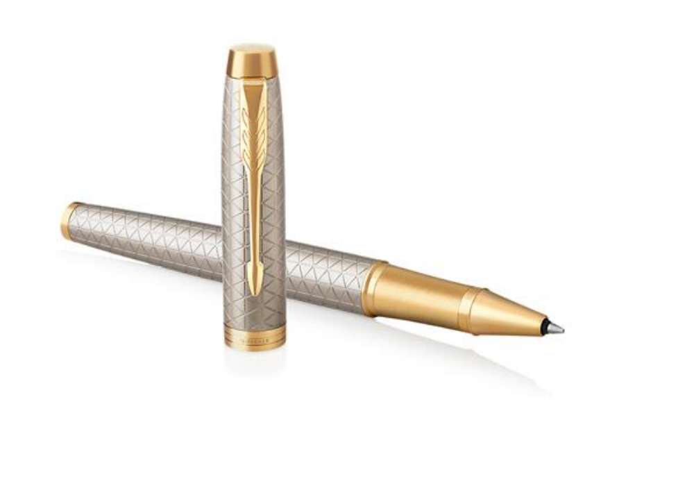 Immagine di Roller IM Premium Grey Metal Chiselled - punta M - Parker