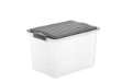 Immagine di Contenitore Compact - 27x18,5x15 cm - A5 - 4,5 L - PPL - coperchio nero - trasparente - Rotho