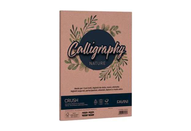 Immagine di Carta Calligraphy Nature Crush  - A4 - 250 gr - mandorla - Favini - conf. 50 fogli