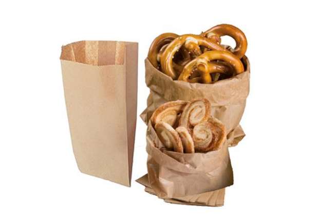 Immagine di Sacchetti - carta kraft - 17x34 cm - soffietti laterali 6 cm - 45 gr - avana - Rex Sadoch - conf. 10