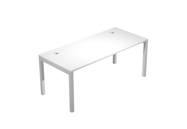 Immagine di Scrivania singola Agorà - 160 x 80 x 72,5 cm - bianco