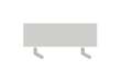 Immagine di Pannello divisorio per scrivania multiple Agorà - 140 x 32 cm - bianco