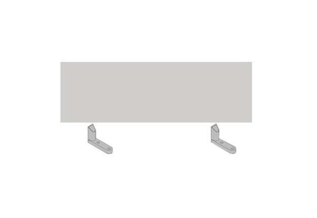 Immagine di Pannello divisorio per scrivania multiple Agorà - 140 x 32 cm - bianco