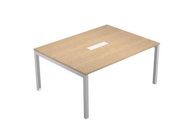 Immagine di Tavolo riunioni Agorà - 6 posti - 160 x 120 x 72,5 cm - rovere