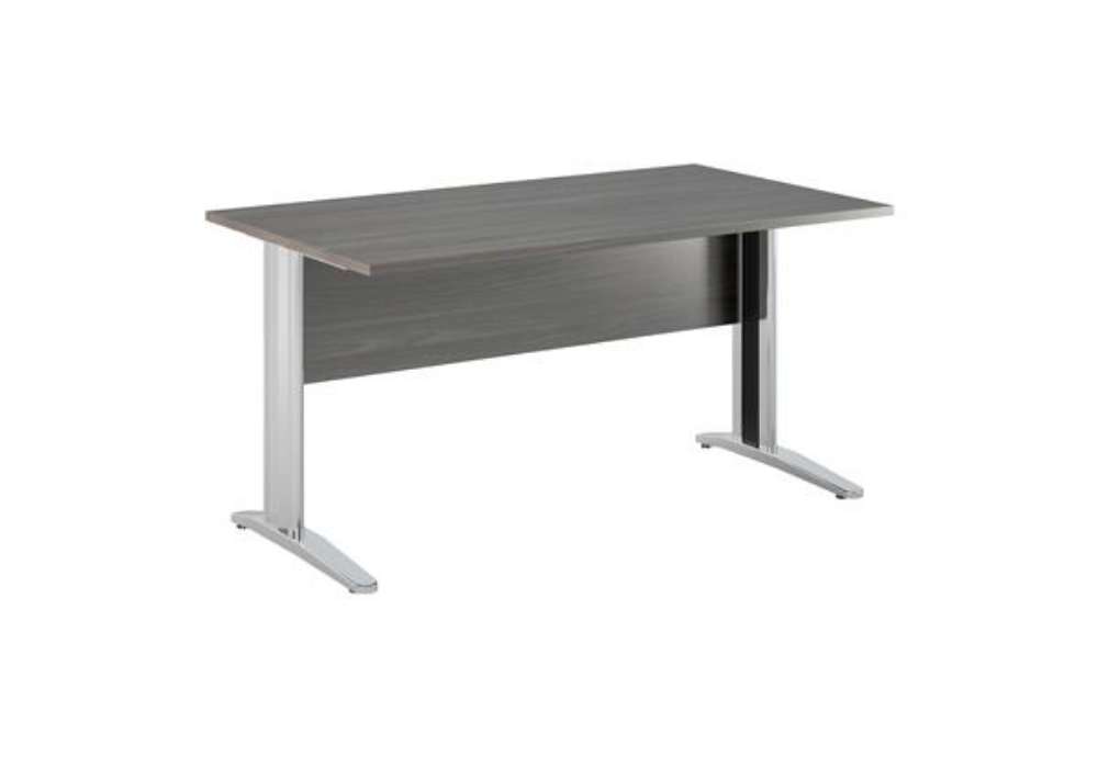 Immagine di Scrivania lineare Easy - 160 x 80 x 72 cm - Frassino toscano/grigio cromato