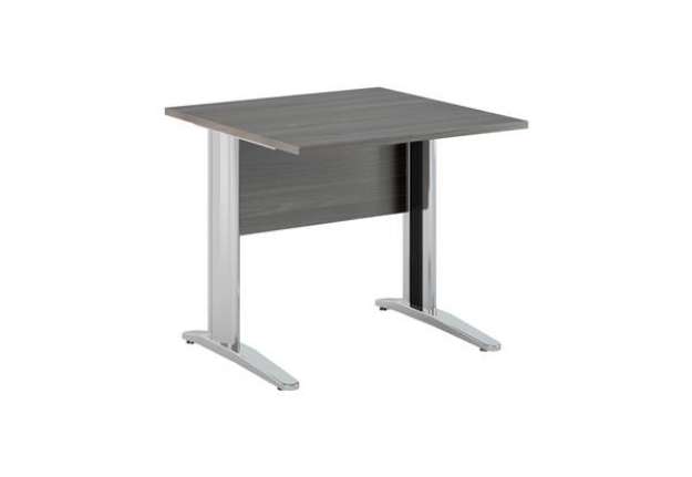 Immagine di Scrivania Easy fianchi verniciati effetto cromato - lineare - 80 x 80 x 72 cm - frassino toscano