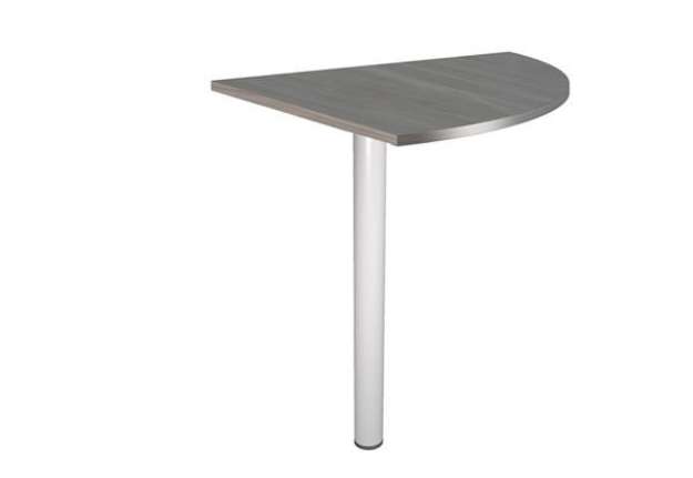 Immagine di Raccordo angolare 90° per scrivanie Easy - 80 x 80 cm - frassino toscano/grigio alluminio