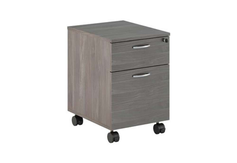 Immagine di Cassettiera Easy - 1 cassetto + 1 classificatore - con ruote - 41,8 x 52 x 59,5 cm - frassino toscan
