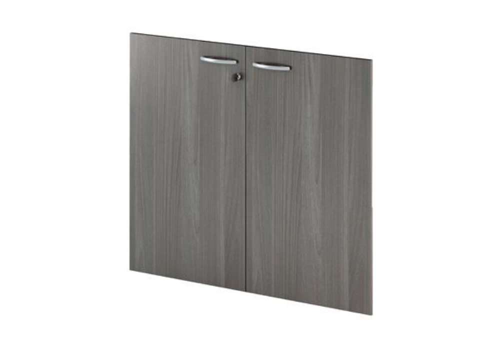 Immagine di Coppia ante Easy - per mobile contenitore basso - 80 x 67 cm - spessore 18 mm - melaminico - frassin