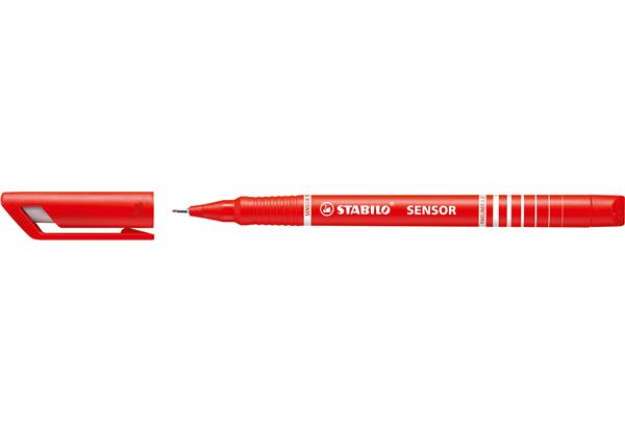 Immagine di Fineliner Stabilo Sensor - tratto 0,3mm - rosso - Stabilo