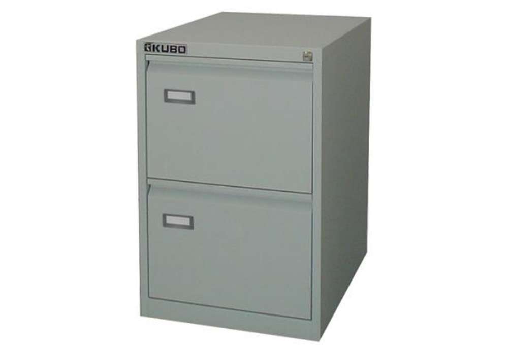Immagine di Classificatore Kubo - per cartelle sospese - 2 cassetti - 46 x 62 x 70 cm - grigio - Bertesi