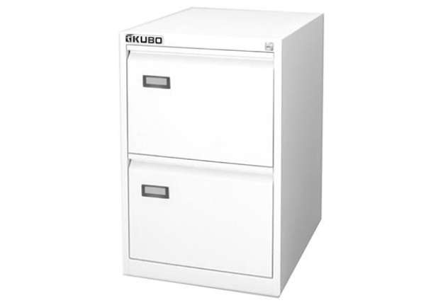Immagine di Classificatore Kubo - per cartelle sospese - 2 cassetti - 46 x 62 x 70 cm - bianco - Bertesi