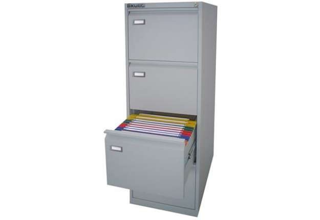 Immagine di Classificatore Kubo - per cartelle sospese - 4 cassetti - 46 x 62 x 132cm - grigio - Bertesi